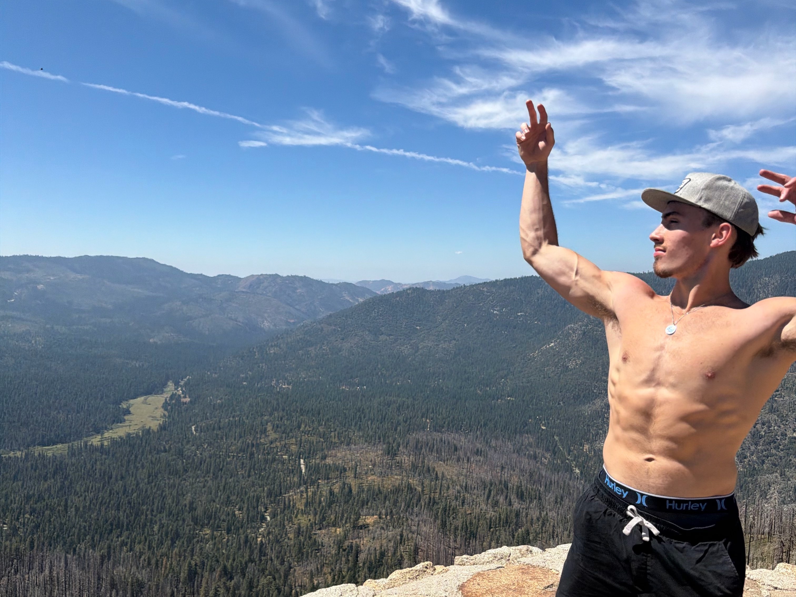 Porter on a mountain overlook